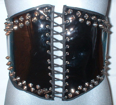 Corset vinyle noir clout Taille M