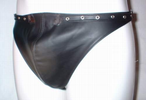 String cuir homme noir