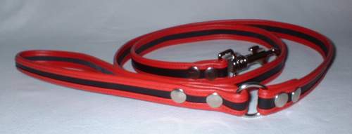 Laisse noire lis�r� rouge