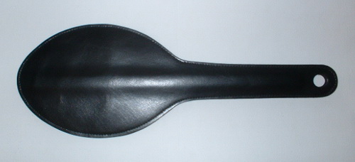 Paddle cuir noir forme ovale
